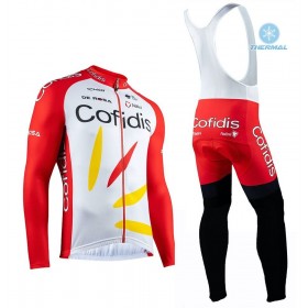 Completo Maglia ML + Pantaloncino con bretelle ML 2020 Team Cofidis Winter Invernale N001